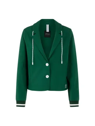 Marc Cain Sports - Sportiver Blazer mit Ringeldetails dark jade green - Gr. - 42
