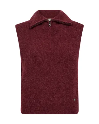 MOS MOSH - MMThora Highneck SL Knit cabernet - Gr. - M