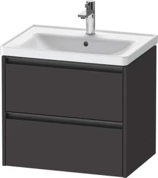 Duravit Ketho.2 Waschtischunterbau wandhängend Graphit Supermatt 634x455x549 mm - K25282080800000 K25282080800000