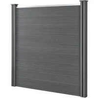 neu.holz Gartenzaun, »Getafe« Lamellenzaun WPC Sichtschutz 183x531cm Grau