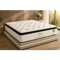 Taschenfederkernmatratze, 7-Zonen Federkernmatratze, Höhe 33 cm, H3, Topper, Pointhome, (90x200 cm, Hyper & Extra Komfort Schaum, Komfortschicht), Topper Integriert Bett, Atmungsaktiv Matratze