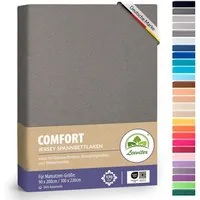leevitex® Spannbettlaken verschiedene Größen, Stoffgewicht 170 g/m², 40 cm Steghöhe, Jersey, Gummizug: rundum, (1 Stück), verschiedene Farben, OEKO-TEX® STANDARD 100 zertifiziert
