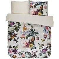 Essenza Bettwäsche Fleur Ecru Satin, Satin, 2 teilig, Rosen, Lilien, Dahlien, Geblümt
