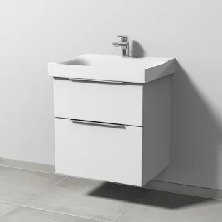 Sanipa 3way Waschtischunterbau zu Geberit Xeno2 Waschtisch mit 2 Auszügen, Weiß-Soft UM66043