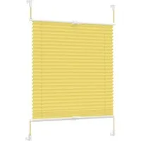 OUBO Plissee Ohne Bohren klemmfix Weiß, Klemmträger, Easyfix Faltrollo mit Klemmträger, Klemmfix ohne Bohren, Lichtschutz,einfache Montage
