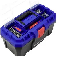 WorkPro Werkzeugkoffer WP283001 410 x 230 x 205 mm Werkzeugkasten unbestückt Blau, Schwarz