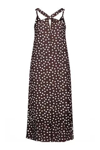 Studio Anneloes - Norah 2way dot dress espresso/ecru - Gr. - XL