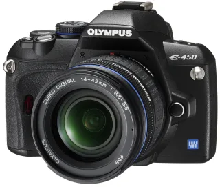 Olympus E-450 [10MP 27"] schwarz inkl. 14-42 mm Objektiv