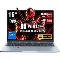 Ninkear 16 Zoll Laptop,2.5K Display,Intel Core i7-12700H 16GB RAM + 1TB SSD Business-Notebook (Intel Core i7-12700H Intel Core i7-12700H, Intel® Iris® Xe Graphics eligible, 16 GB, 1024 GB SSD, HDMI,WIFI 6,BT 5.2, USB 3.0mit Touchpad-Steuerung & QWERT