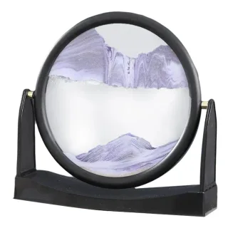 3D Flowing Sand Painting Table Moving Sand Picture High Transparency 360° Rotatable Design Desktop Decor Home Office San