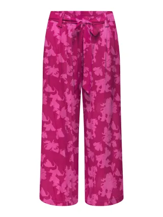 ONLY - ONLNOVA LIFE VIS CROP PALAZZO PANT WVN Sangria - Gr. - S