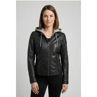 Mauritius Lederjacke MWAlani Bikerjacke mit abnehmbarer Kapuze