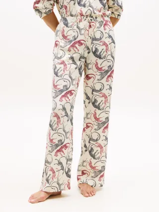LS VISCOSE PRT PANTS - Gr. - XS