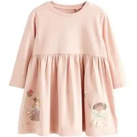 Next Blusenkleid Verziertes Kleid mit langen Ärmeln (1-tlg)