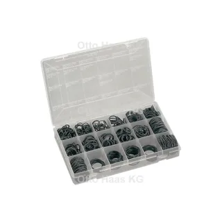 HAAS O-Ring-Sortiment 7375 für GROHE Armatur, 845 Stück, 270x180x2mm, Gummi, transparent