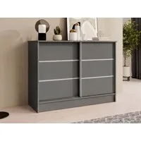 Beautysofa Kommode MIRELA mit 2 Schiebetüren (in 100 cm, 120 cm oder 160 cm, verschiedene Farben), mit dekorativen Sprossen