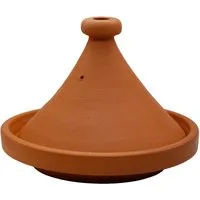 Casa Moro Schmortopf Tajine Kochtopf 34 cm – Authentische, marokkanische Tagine, naturbelassene Lehmerde, Ton (2-tlg), handgetöpfert in Marokko, für 4–6 Personen
