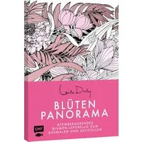 Blüten-Panorama, Atemberaubendes Blumen-Leporello zum Ausmalen und Au / Leila Duly, Hochwertig illustriert mit botanischem Wissen, 150 cm langes florales Motiv kolorieren, X