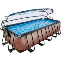 EXIT Framepool inkl. multifunktionaler Poolabdeckung (Set, 4-tlg), BxLxH: 250x540x122 cm, mit Sandfilterpumpe & Sicherheitsleiter