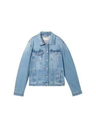 Tom Tailor - Jeansjacke mit recycelter Baumwolle light stone blue denim - Gr. - XL