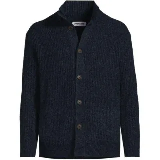 Cardigan mit Stehkragen für Herren, Herren, size: regular, Blau, by Lands' End