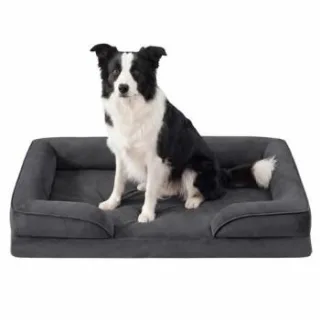 FEANDREA Orthopädisches Hundebett M-XXXL, abnehmbarer Bezug, erhöhte Ränder, rutschfest