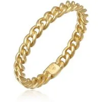 Elli Premium Fingerring Gliederring Bandring Panzerkette 375er Gelbgold