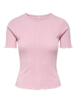 ONLY - ONLTENNA O-NECK S/S TOP JRS NOOS Romance Rose - Gr. - XL