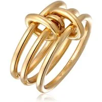 Elli Fingerring Bandring Stapellook 925 Sterling Silber