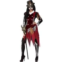 atosa Kostüm Voodoo-Kostüm für Damen Halloween-Kostüm rot