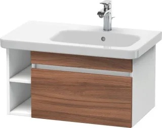 Duravit DuraStyle Waschtischunterbau wandhängend Nussbaum & Weiß Matt 730x448x398 mm - DS639307918 DS639307918