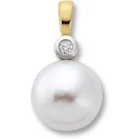 ONE ELEMENT Kettenanhänger 0.02 ct Diamant Brillant Anhänger aus 585 Gelbgold, Stilvoll zurückhaltend – Diamantakzente mit ruhiger Eleganz