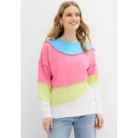 bonprix Sweatshirt Oversize-Passform, Langarm, aus Baumwolle und Polyester