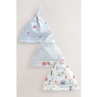 Next Erstlingsmütze Baby London Knotenmützen, 3er-Pack (3-St)