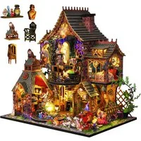 i@home 3D-Puzzle Zauberwald-DIY-Bücherregal-Set, Puzzleteile, Integrierte LED,Deko & Geschenk,geeignet für Jugendliche ab 14 Jahren