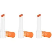 Essence Lippenbalsam JUICY BOMB GLOSSY BUTTER BALM, 3-tlg., für weiche, glänzende Lippen
