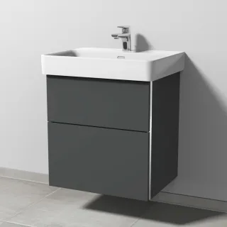 Sanipa 3way Waschtischunterbau zu Laufen Pro S Waschtisch mit 2 Auszügen, Anthrazit-Matt BR76622