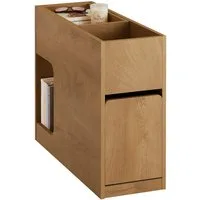 SoBuy Nachttisch FBT158, Beistelltisch Nachttisch, Aufbewahrungsschrank mit Schublade, Sofatisch mit Abnehmbarem Tablett, 25cm Breit