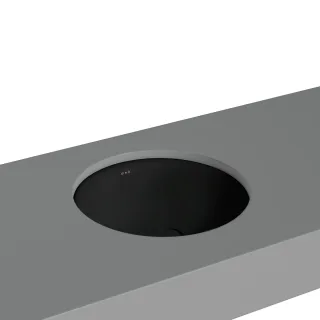 VitrA New Metropole Unterbauwaschtisch rund 40 cm ohne Überlaufschlitz Schwarz Matt,7532B483-1083 7532B483-1083