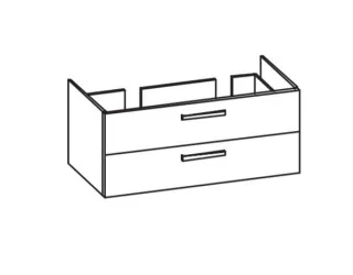 Artiqua 411 Waschtischunterschrank für D-Code 034812 Quarzgrau Matt Select, 411-WU2L-D33-7163-173 411-WU2L-D33-7163-173
