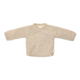 Little Dutch gestrickte Wickelweste Newborn Naturals Gr. 68 - Soft Beige