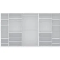 Marmex Möbel Mehrzweckschrank-Set TRES SET X/B großer Kleiderschrank mit 4 Kleiderstangen Eckgarderobe, (5-St), Kleiderstangen, Einlegeböden, Stauraum