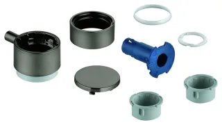 GROHE Absperrgriff Aquadimmer 49165 rund für Thermostat-FMS Dual hard graphite geb., 49165AL0 49165AL0