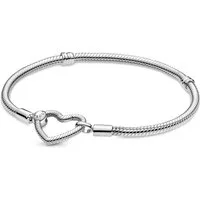 Pandora Silberarmband 599539C00, für Damen Silber mit Herz-Verschluss