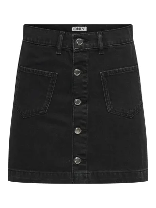 ONLY - ONLAMAZING HW SKIRT TAI DNM NOOS Washed Black - Gr. - XL