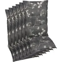 KONIFERA Hochlehnerauflage, (Spar-Set, 6 St), Natur Look taupe - Maße BxLxH ca.: 50 cm x 120 cm x 6 cm