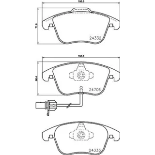 Hella Bremsbel?ge vorne Audi A4 A5 8DB355013-861
