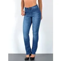 ESRA Straight-Jeans Premium High Waist Jeans Damen Straight Leg Hosen Stretch-Jeans G8 Straight Leg Damen Jeans High Waist Hose Stretch Regular Jeanshose