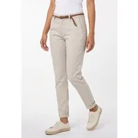 SUBLEVEL Stoffhose Damen Chino Hose mit Flechtgürtel Paspeltaschen, Flechtgürtel inklusive, Chino Hose