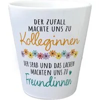 speecheese Blumentopf Beste Kollegin Blumentopf mit Spruch Zufall Kollegen Lachen Freunde
